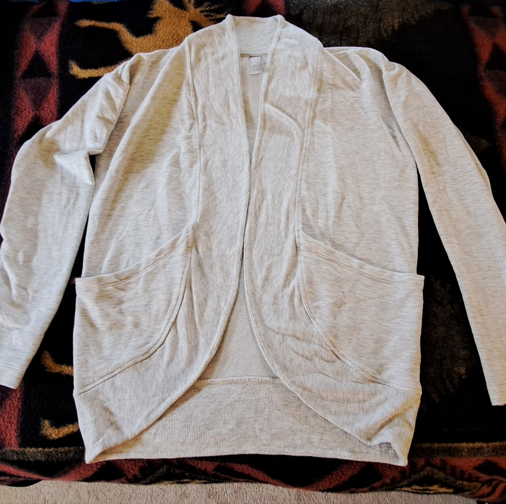 Athleta Girl Wrap 'n Roll Sweatshirt Heather Grey Sz L/12